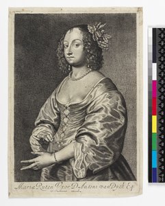Portrait de Mary Ruthven, gravé par William Faithorne